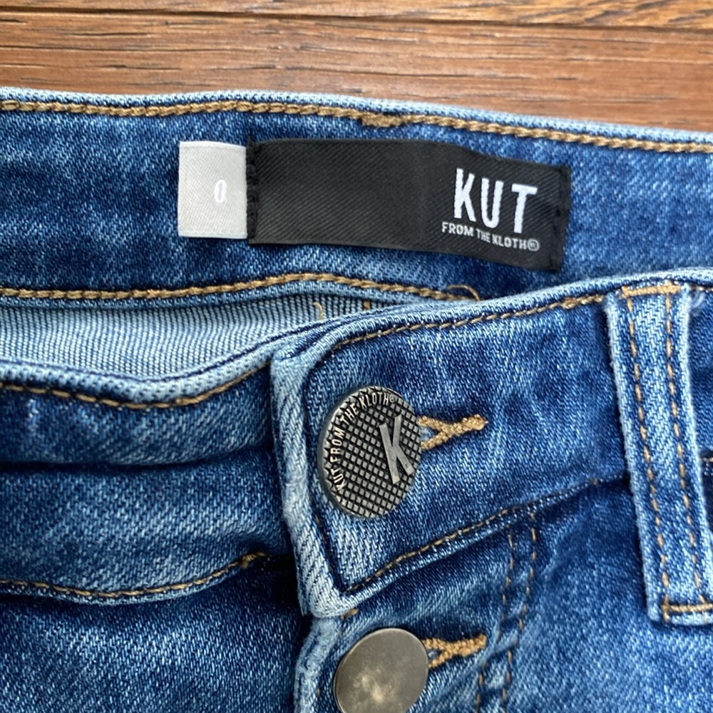 KUT Rachael  FAB AB Mom Jean High Rise, size 0 - Picture 4 of 8